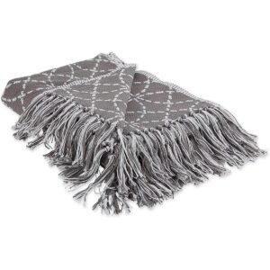 DII Manta de algodón marroquí con flecos para silla_1