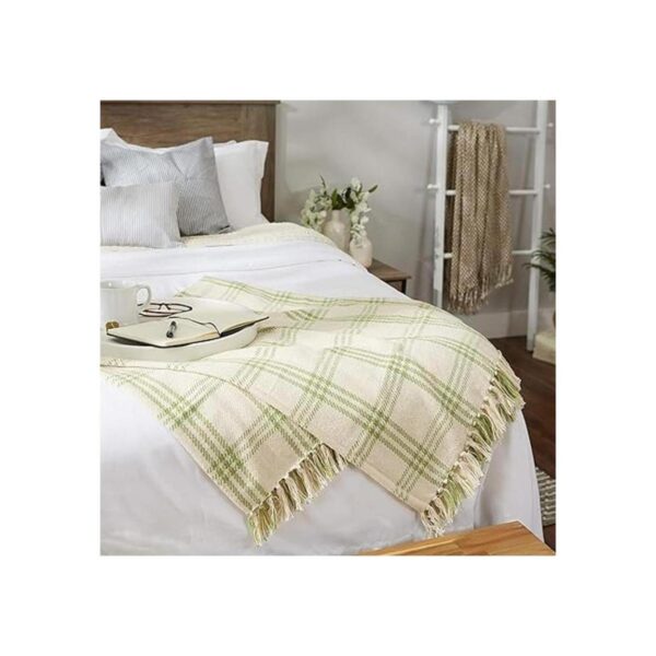 DII Modern Farmhouse Plaid Collection Manta de algodón_4