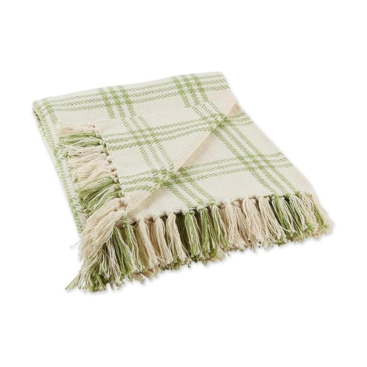 DII Modern Farmhouse Plaid Collection Manta de algodón