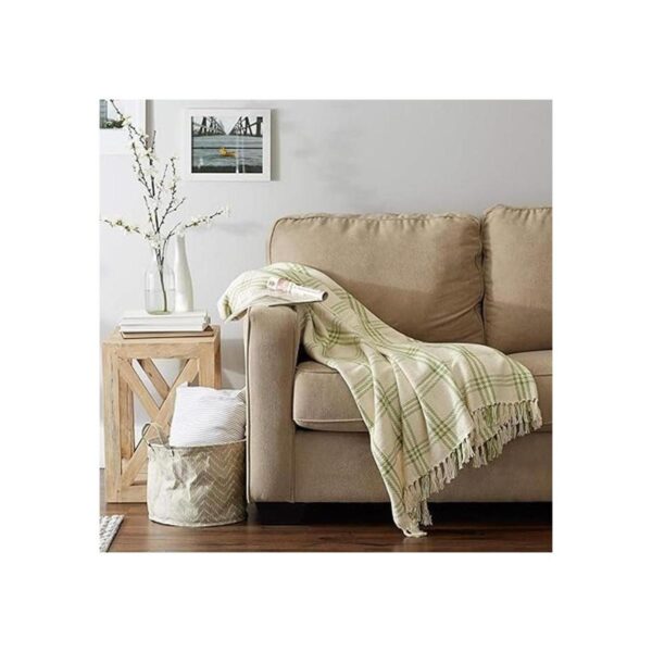 DII Modern Farmhouse Plaid Collection Manta de algodón_5