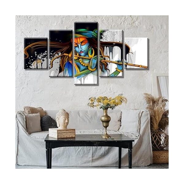 DJSYLIFE Krishna Pintura india para decoración de pared_5