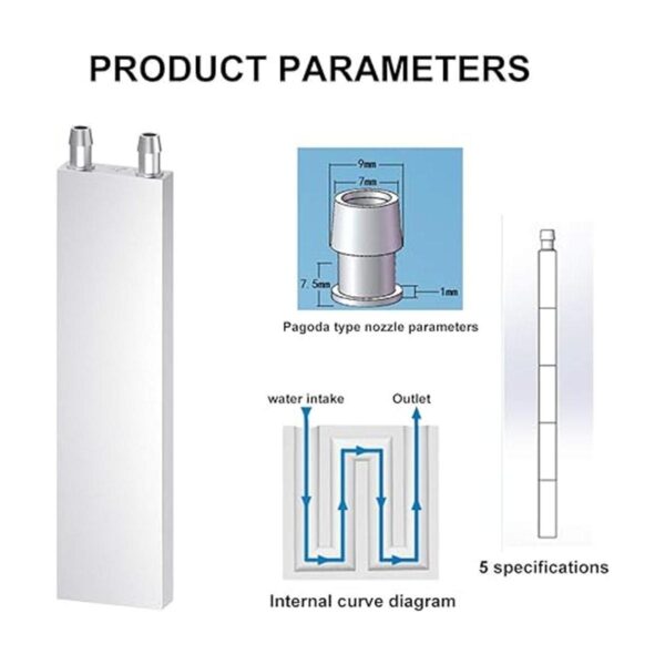 DIYhz Bloque de enfriamiento de agua de aluminio sistema_2