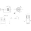 DIYhz Conector hembra de 2 pines de 0.217 x 0.083 in 20_4