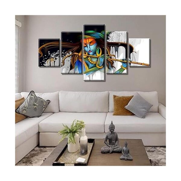 DJSYLIFE Krishna Pintura india para decoración de pared_2