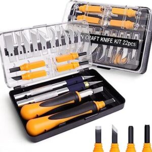 DIYSELF Juego de 22 cuchillos Exacto juego de cuchillos