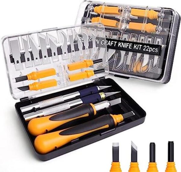 DIYSELF Juego de 22 cuchillos Exacto juego de cuchillos