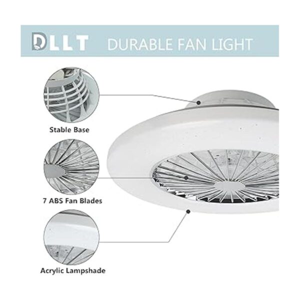 DLLT Ventilador de techo con luces LED ventilador de_5