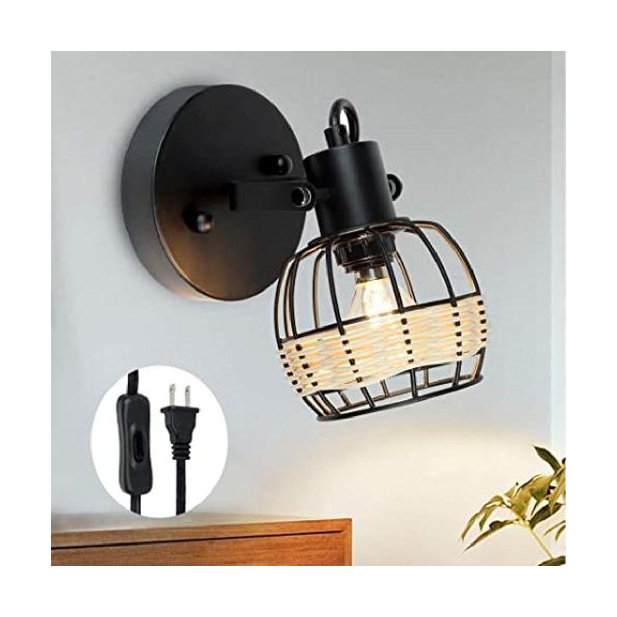 DLLT Aplique de pared enchufable accesorio de pared de
