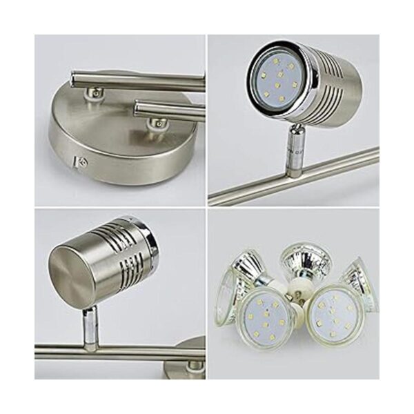 DLLT Accesorios de iluminación de pista de 6 luces brazo