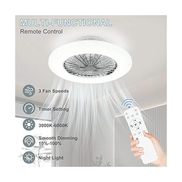 DLLT Ventilador de techo con luces LED ventilador de_3