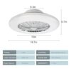 DLLT Ventilador de techo con luces LED ventilador de_4