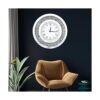 DMDFIRST Reloj de espejo redondo plateado brillante
