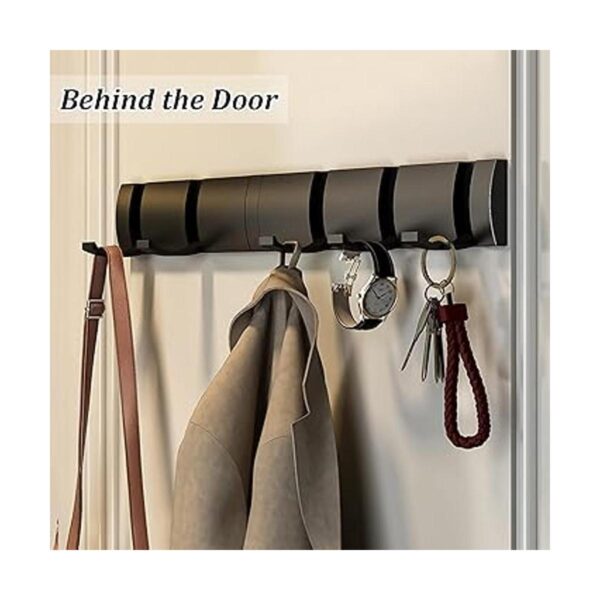 DMYMAT Perchero de pared con 4 ganchos gancho plegable