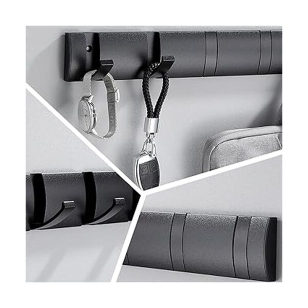 DMYMAT Perchero de pared con 4 ganchos gancho plegable
