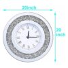 DMDFIRST Reloj de espejo redondo plateado brillante