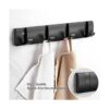 DMYMAT Perchero de pared con 4 ganchos gancho plegable