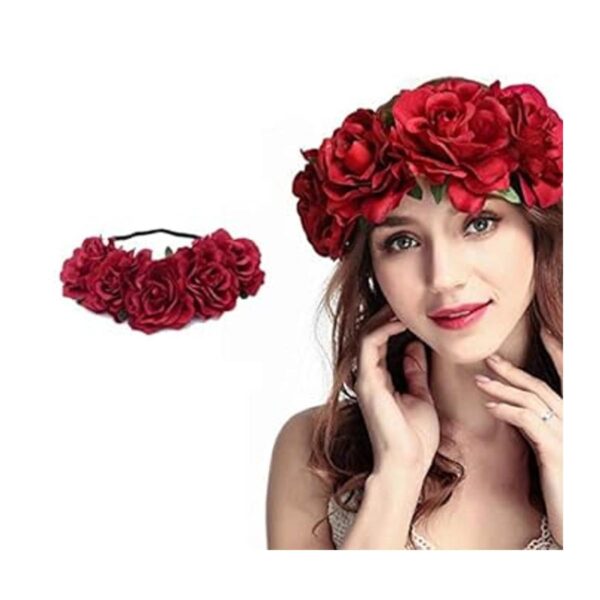 DNHCLL Corona de flores de rosas coronas de flores falsas_4
