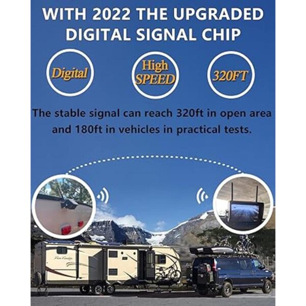 DOUXURY Cámara de respaldo inalámbrica para RV IP69_2