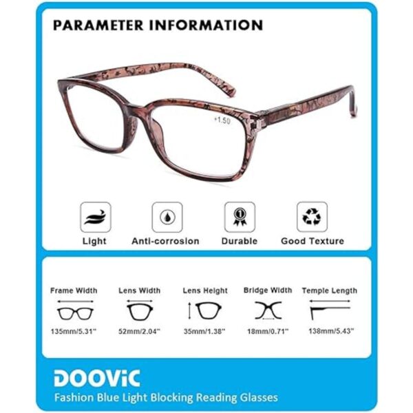 DOOViC Paquete de 4 lentes de lectura para computadora con_2