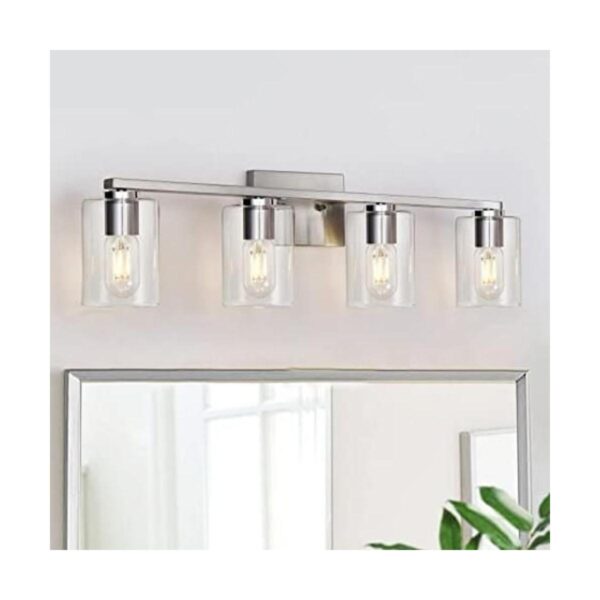 DRNANLIT Lámpara de baño de 4 luces níquel cepillado_1