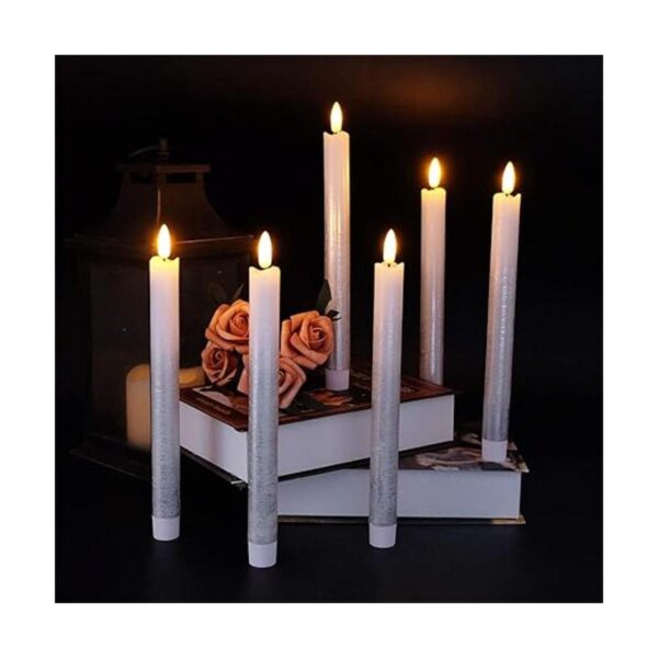 DRomance Velas LED cónicas sin llama que funcionan con_3