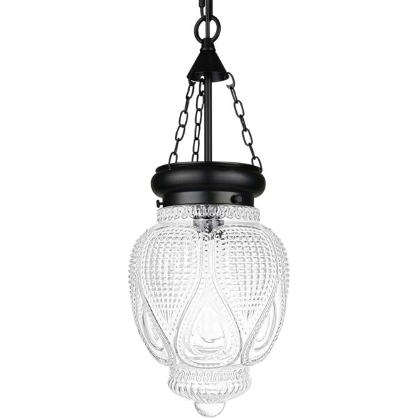 DSMJFU Lámpara colgante de techo de cristal negro para_1