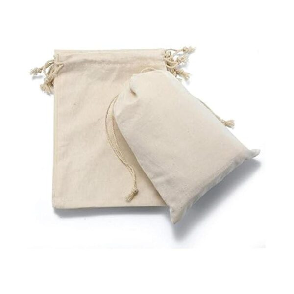 DRQ Bolsas de algodón con cordón bolsas de muselina_2