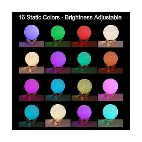 DTOETKD Lámpara de luna 3D 16 colores luz de luna con_3