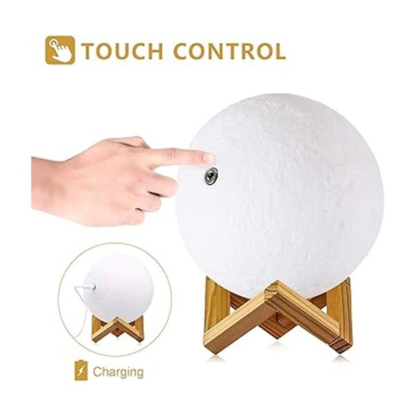 DTOETKD Lámpara de luna 3D 16 colores luz de luna con_6