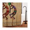 DYNH Southwestern Cortina de ducha con ganchos incluidos