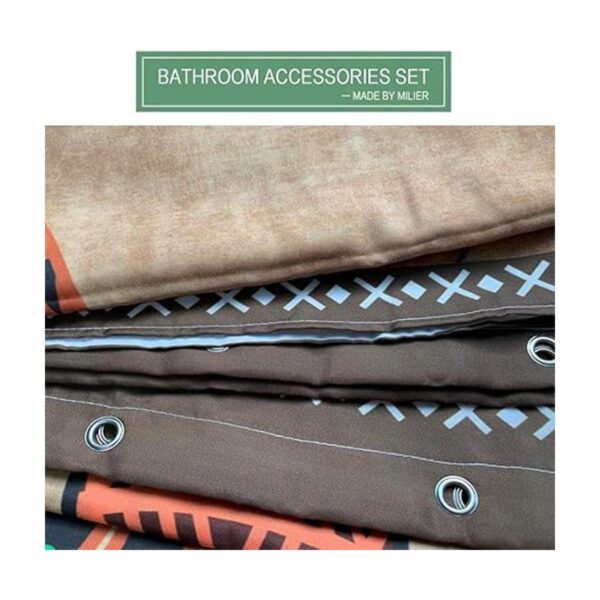 DYNH Southwestern Cortina de ducha con ganchos incluidos