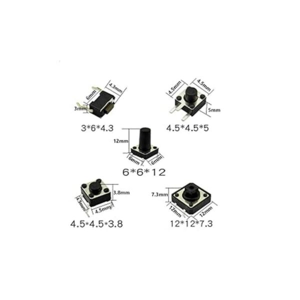 DaFuRui Kit surtido de interruptor táctil SMD de 250_3
