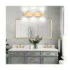 Dailyart Luces de baño doradas regulables de 3 luces_3