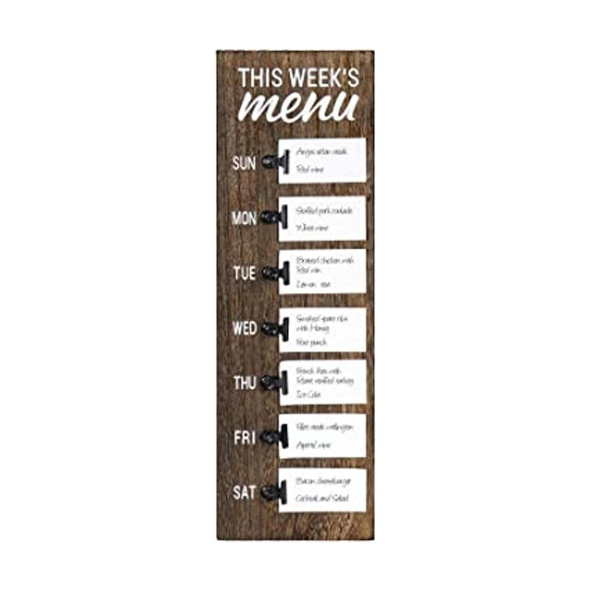 Dahey Tablero de menú para cocina planificador semanal de