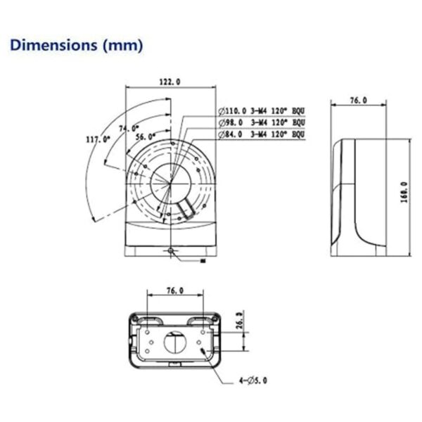 Dahua PFB203W Soporte de pared impermeable para cámara IP_4
