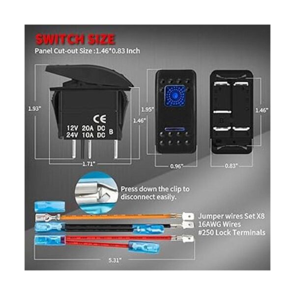 DaierTek UTV Interruptor de palanca basculante para_2