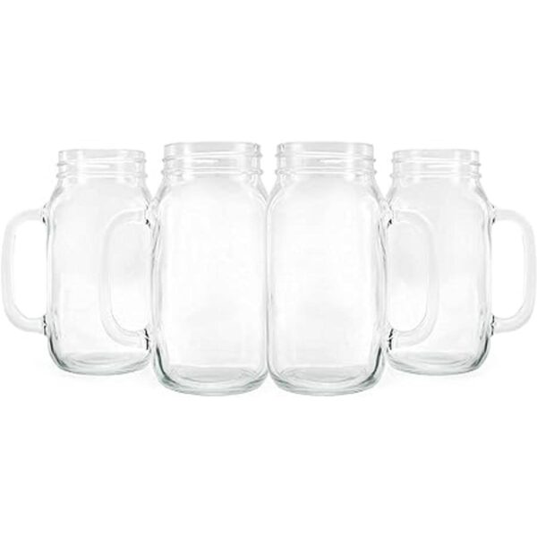 Darware Tazas de tarro Mason con asas 24 onzas paquete