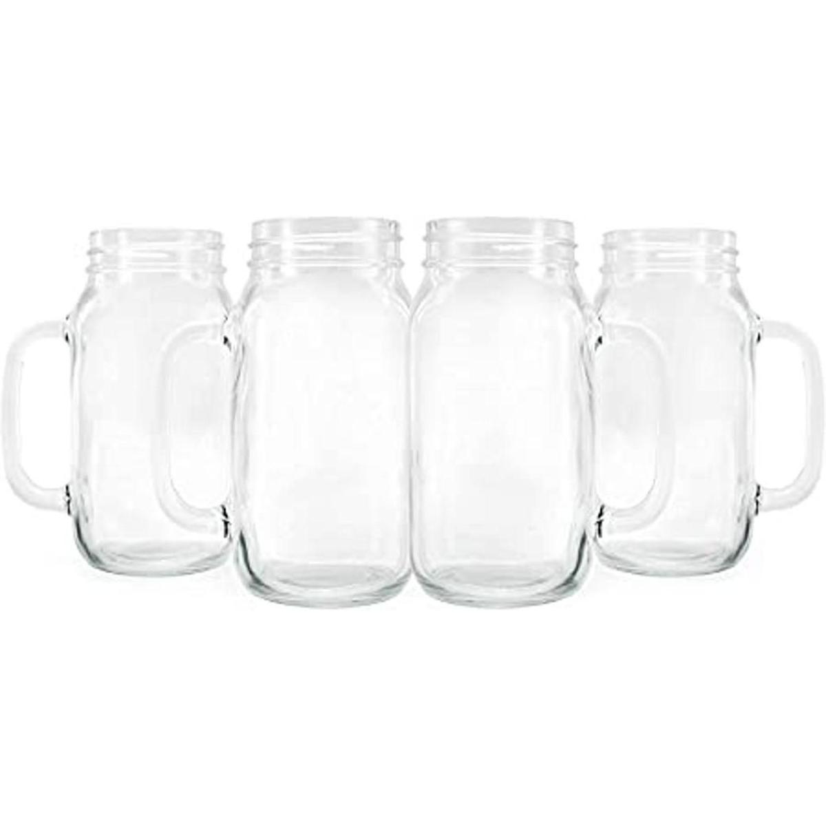 Darware Tazas de tarro Mason con asas 24 onzas paquete