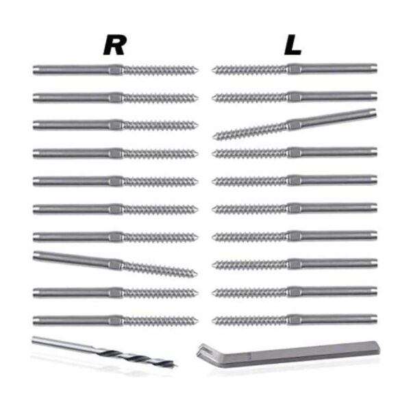 Deck Man Tornillos de retraso de rosca para zurdos y