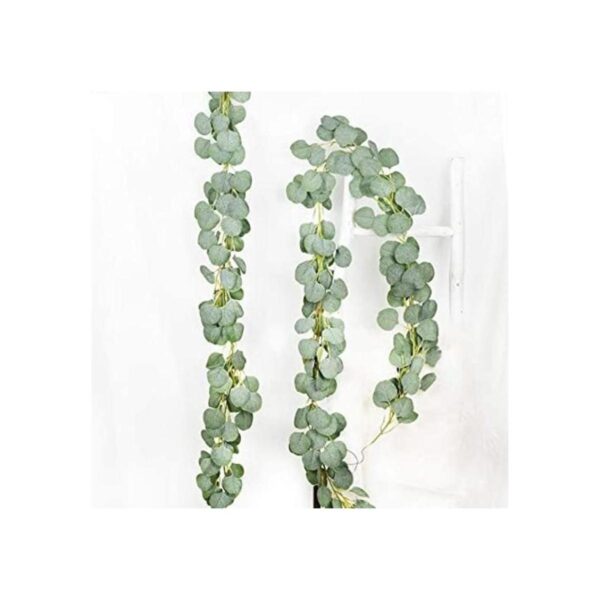 DearHouse Guirnalda de eucalipto artificial de seda