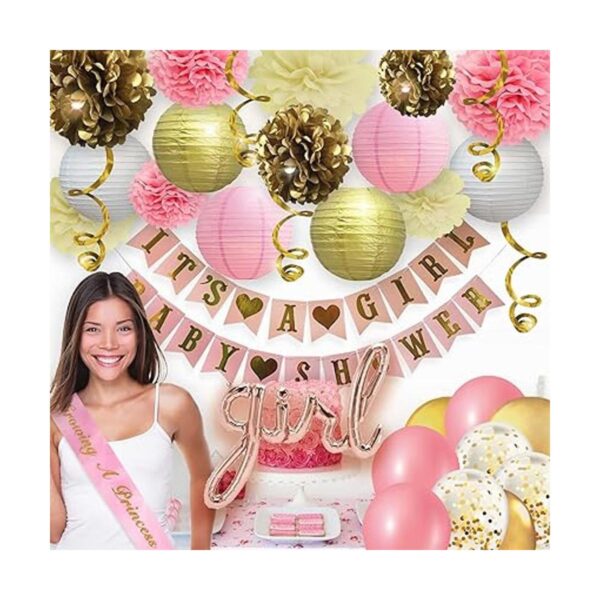 Decoraciones de baby shower para niña diseño de princesa_2