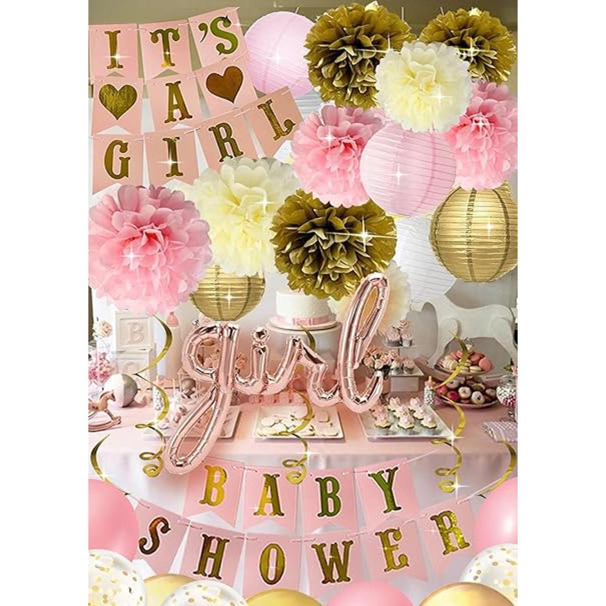 Decoraciones de baby shower para niña diseño de princesa