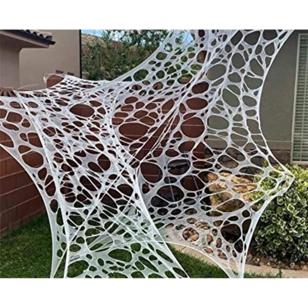 Decoración de Halloween de telaraña al aire libre correas_1
