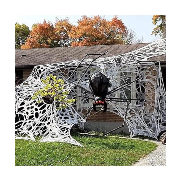 Decoración de Halloween de telaraña al aire libre correas_5