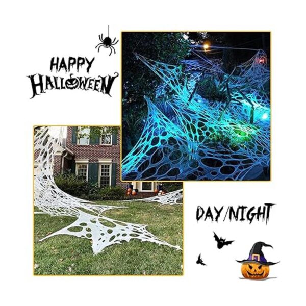 Decoración de Halloween de telaraña al aire libre correas_6