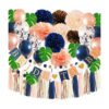 Decoraciones para la ducha de novia color azul marino_5