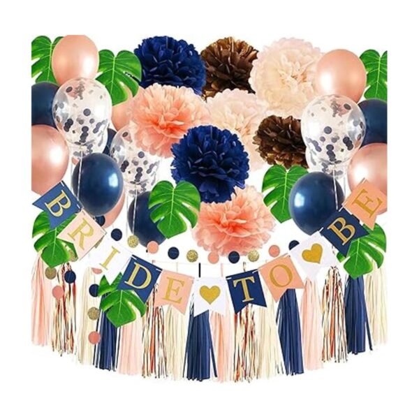 Decoraciones para la ducha de novia color azul marino_5