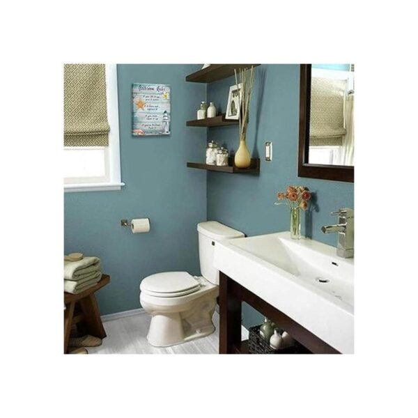 Decoración de baño de playa conchas marinas faro