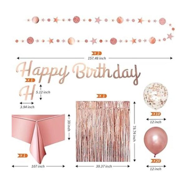 Decoración de fiesta de cumpleaños de oro rosa pancarta_2