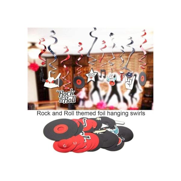 Decoración de fiesta de cumpleaños con temática de rock_5